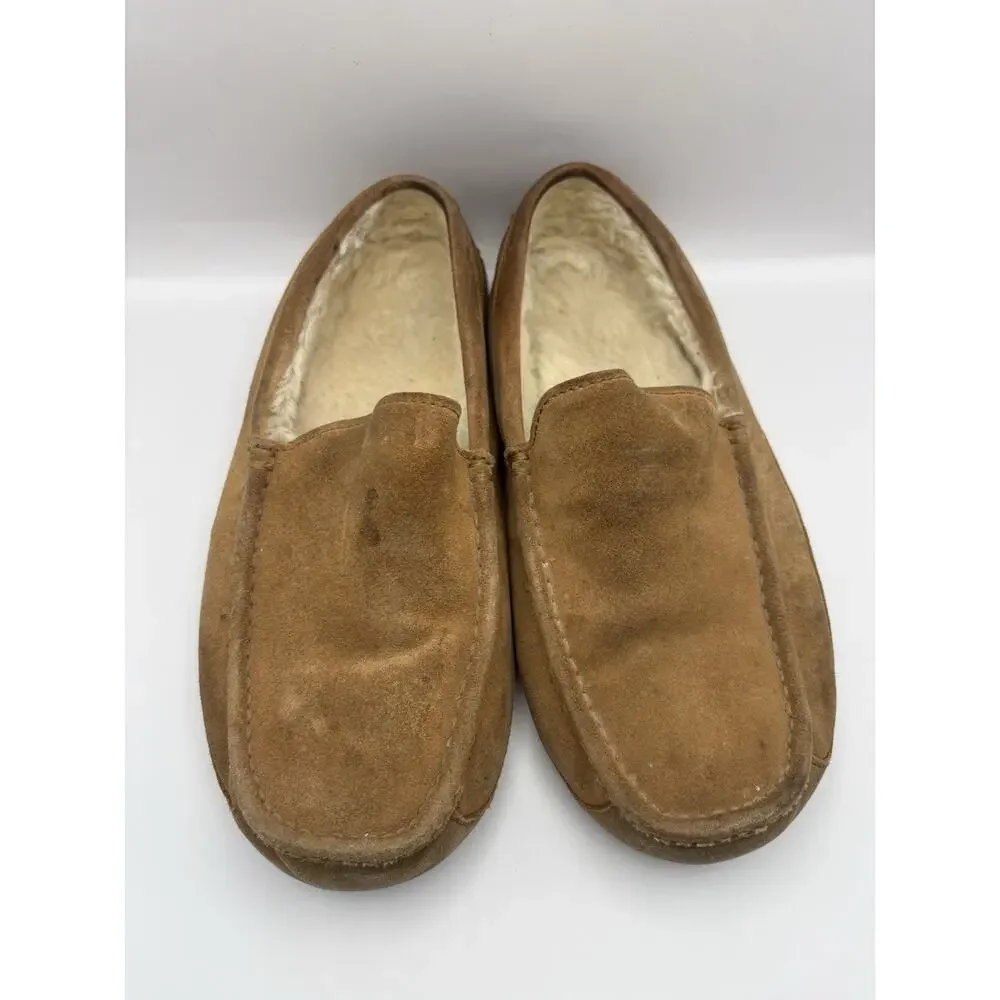 Ugg Ascot Brown Suede Slippers Men Size 10